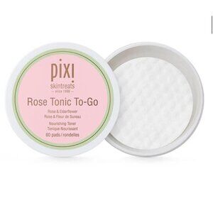 Pixi Skintreats Rose Tonic To-Go Facial Treatment Nourishing Toner Pads - 60ct